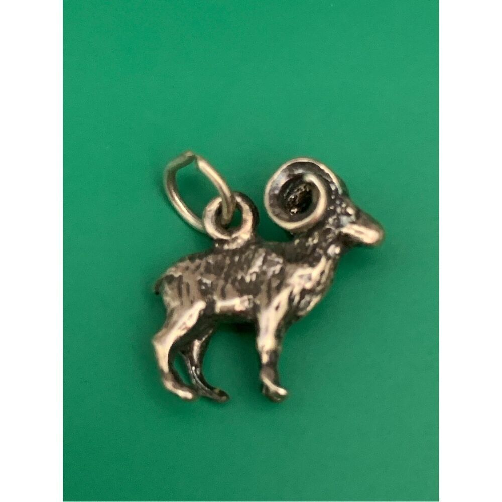 .925 Ram Sheep Sterling Silver Jewelry Charm #animals